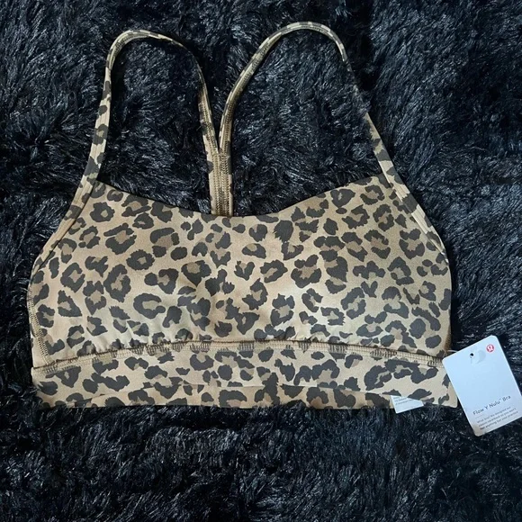 NWT Lululemon Flow Y Bra True Leopard Various Sizes - Picture 3 of 5